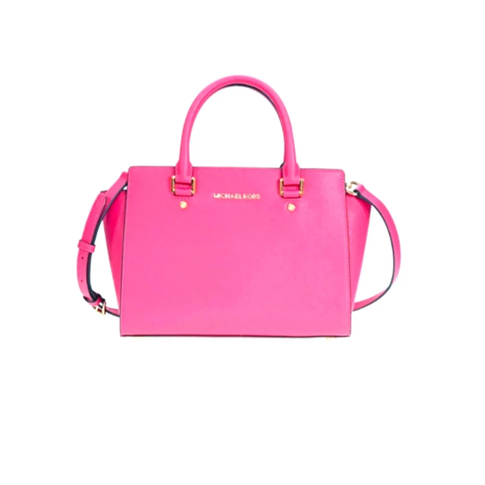 Michael Kors Large Saffiano Leather Coral Satchel & Xbody - Picture 1 of 1